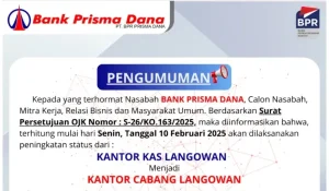 Lebih Dekat dengan Masyarakat, Bank Prisma Dana Ubah Status Kantor Kas Langowan