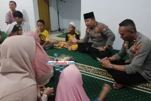 Syahdu, AKBP Dandung Putut Wibowo Bercengkerama dengan Anak Yatim Jelang Buka Puasa