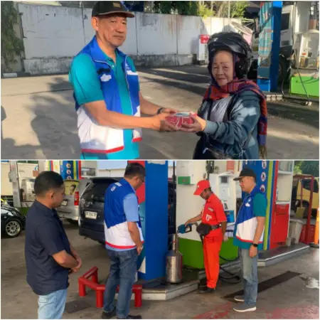 Lakukan Inspeksi sembari Berbagi Takjil, Satgas Hiswana Migas Pastikan Stok BBM dan LPG Aman