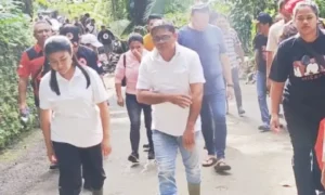 Hujan Deras Sebabkan Longsor di Sitaro, Bupati dan Wakil Bupati Tinjau Lokasi Bencana