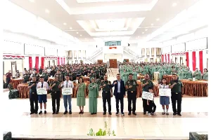 Pegadaian Kanwil V Manado Serahkan Tabungan Emas untuk 115 Anak Prajurit Kodam XIII/Merdeka