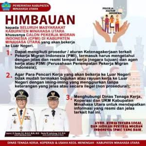 Imbauan Pemkab Minut: Jangan Mudah Tergiur Bekerja di Luar Negeri