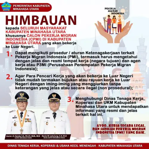 Imbauan Pemkab Minut: Jangan Mudah Tergiur Bekerja di Luar Negeri