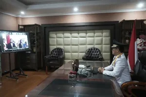 Bupati Joune Ganda Ikuti Upacara Peringatan HUT Otda XXIX