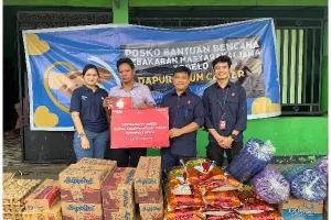 Telkomsel Salurkan CSR bagi Korban Kebakaran Pasar Rawajaya Tobelo, Halmahera Utara