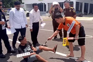 Polres Minsel Gelar Rekonstruksi Kasus Pembunuhan Tukang Ojek