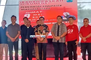 Pdt Yandi Manobe Pimpin Paskah Oikumene Pemkab Minut, Joune Ganda Sampaikan Harapan Ini