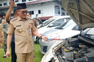 Bupati Joune Ganda Cek Aset, Ternyata Segini Jumlah Kendaraan Dinas Pemkab Minut