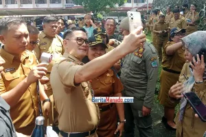 Wajah Sumringah Ratusan Pegawai P3K Minut: Terima SK, Swafoto dengan Joune Ganda