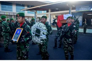 Jenazah Pratu Afrio Tiba di Manado, Kodam Merdeka Gelar Upacara