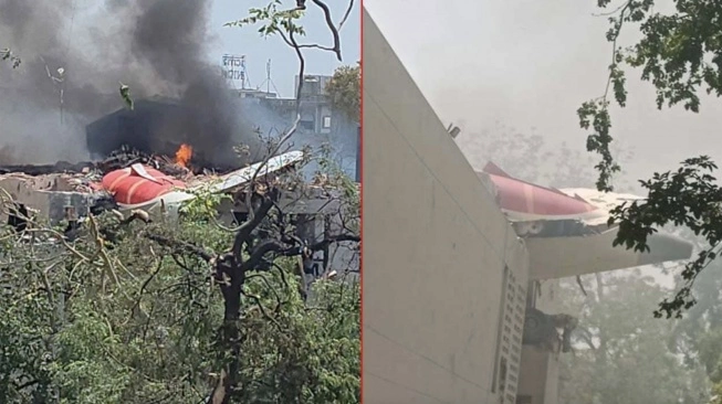Pesawat Air India Boeing 787 Bawa 242 Penumpang Jatuh Setelah Lepas Landas di Ahmedabad