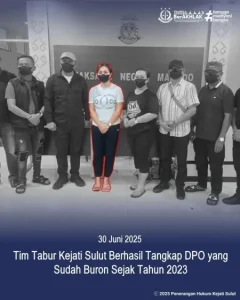 Akhir Pelarian Jane, Terpidana Penipuan 2 Tahun Buron Berhasil Diciduk Tim Tabur Kejati Sulut