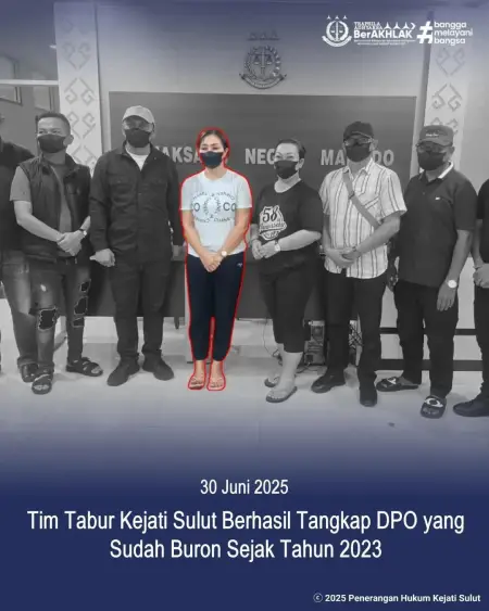 Akhir Pelarian Jane, Terpidana Penipuan 2 Tahun Buron Berhasil Diciduk Tim Tabur Kejati Sulut