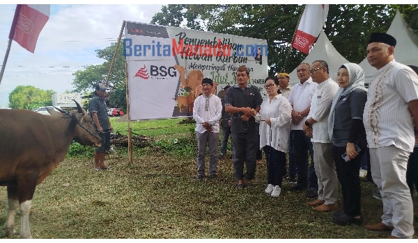 Wujud Ketaatan, BSG Serahkan Hewan Kurban untuk Sulut dan Gorontalo Melalui Bapekis