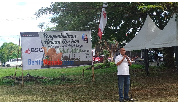 Wujud Ketaatan, BSG Serahkan Hewan Kurban untuk Sulut dan Gorontalo Melalui Bapekis