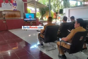 Bupati Franky Wongkar dan Wabup Theodorus Kawatu Ikuti Peluncuran Kopdeskel Merah Putih secara Daring