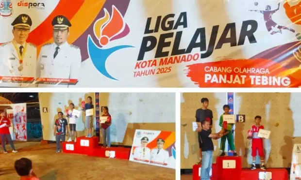 Liga Pelajar Manado 2025: Cabor Panjat Tebing Sukses Rampungkan Seluruh Kategori