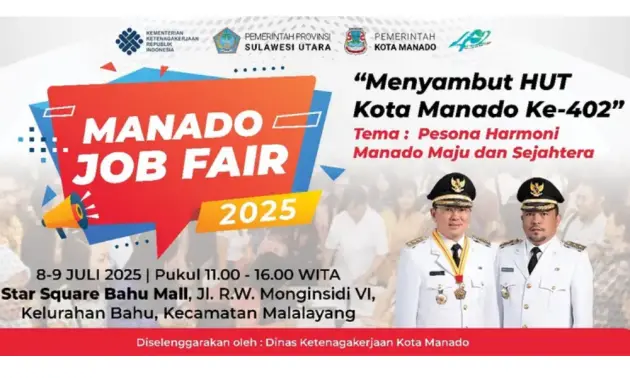 Rayakan HUT ke-402, Pemkot Manado Gelar Job Fair Besar-besaran di Star Square