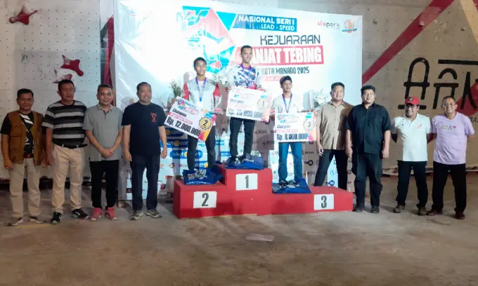 Kejurnas Panjat Tebing Piala Wali Kota Manado 2025 Sukses, Richard Sualang: Ini Modal Berharga untuk Event Nasional