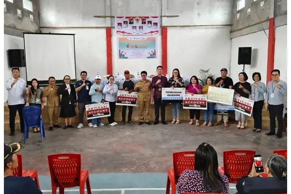 Kolaborasi BSG, BRI dan OJK Bantu Masyarakat Modoinding Melek Finansial