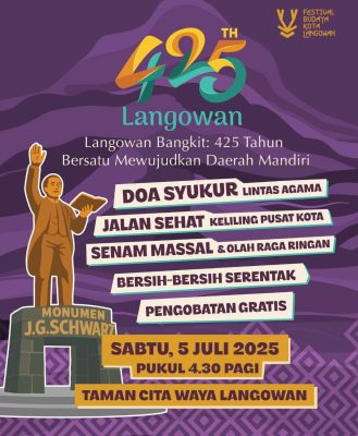 Akhir Pekan, Panitia FBKL Gelar Peringatan 425 Tahun Langowan