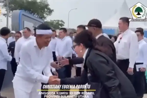Anggota DPR RI Christiany Eugenia Paruntu Hadiri Peresmian Groundbreaking Industri Baterai Listrik Terintegrasi Bersama Presiden RI