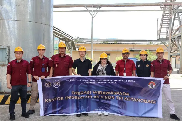 Imigrasi Kotamobagu Gelar Operasi WIRAWASPADA 2025 di PT. Conch North Sulawesi Cement