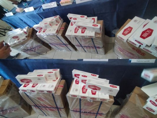13,2 Juta Batang Rokok Ilegal Asal Vietnam Diamankan di Tahuna, Diduga Langgar HKI Merek Lokal