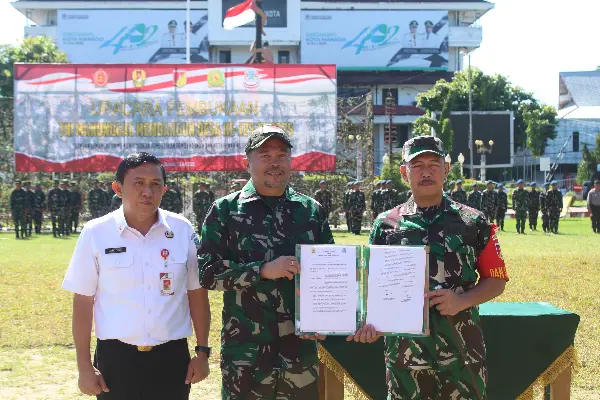 Pakai Baju Loreng, Richard Sualang Buka Pelaksanaan TMMD ke-125 di Kota Manado
