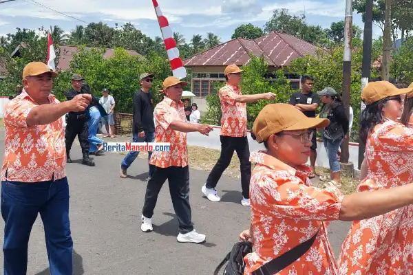 Bukan Hanya Tugas, Robby Parengkuan Buktikan Semangat Kemerdekaan Lewat Lomba Gerak Jalan di Lembean