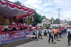 Semangat Kemerdekaan di Kauditan: Aksi Defile dan Gerak Jalan Meriahkan HUT ke-80 RI