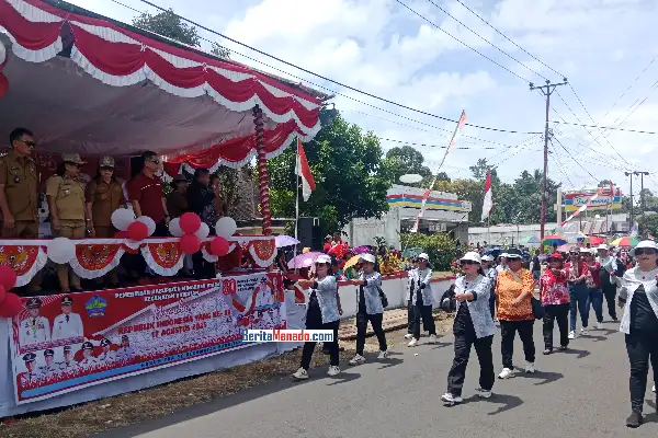 Semangat Kemerdekaan di Kauditan: Aksi Defile dan Gerak Jalan Meriahkan HUT ke-80 RI