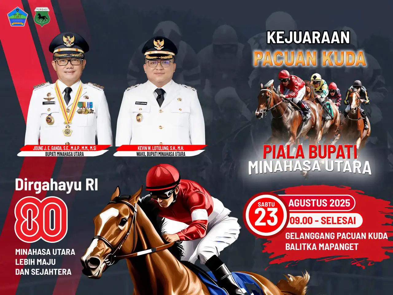 Siapkan Dirimu! Kejuaraan Pacuan Kuda Piala Bupati Minut Akhir Pekan Ini