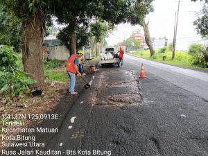 Meski Anggaran Preservasi Masih Terblokir, Perbaikan Jalan Nasional di Bitung Dimulai