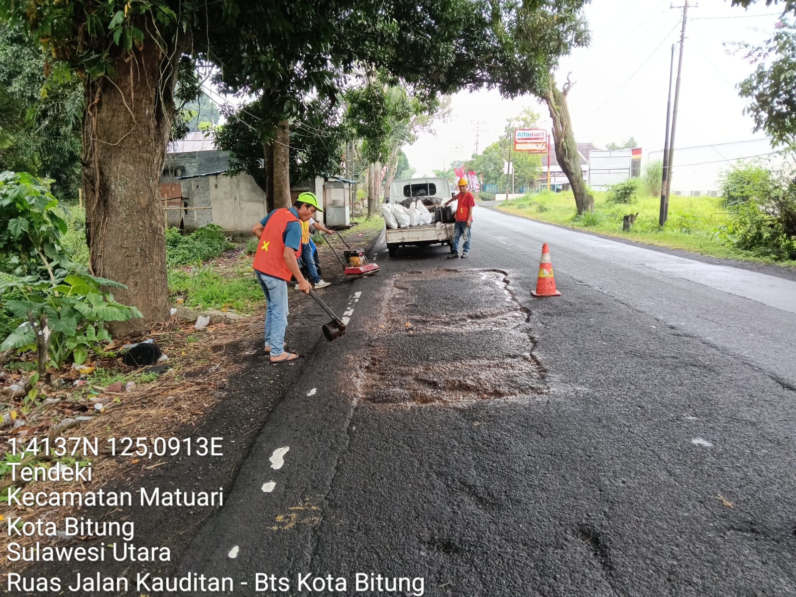 Meski Anggaran Preservasi Masih Terblokir, Perbaikan Jalan Nasional di Bitung Dimulai