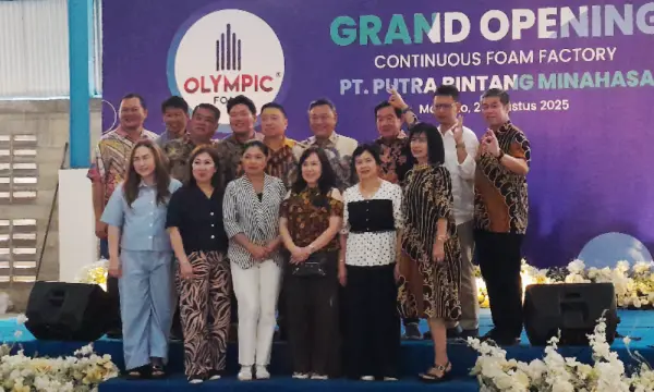 Olympic Group Perluas Jangkauan: Pabrik Continuous Foam Keenam Resmi Berdiri di Manado