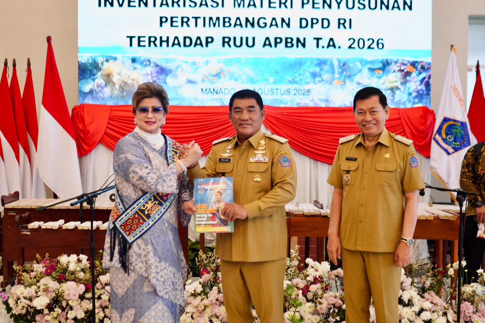 Gubernur Yulius Selvanus Sambut Maya Rumantir dan Komite IV DPD-RI Bahas APBN 2026 untuk Sulut