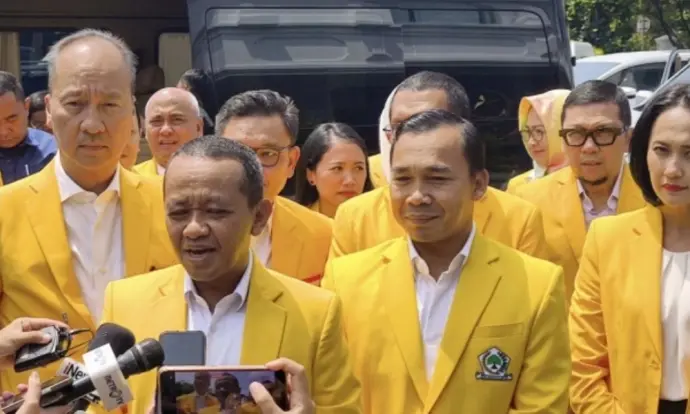 Gerbong Elite Golkar Sambangi Prabowo di Istana, Bahlil Jaga Rapat-Rapat Isi Pembicaraan