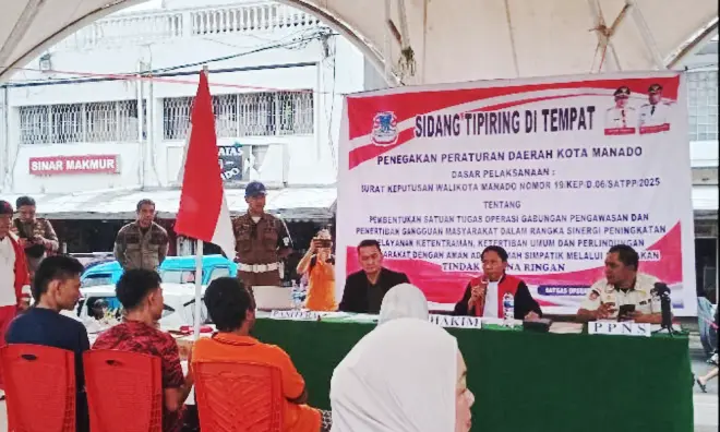 Buang Sampah Sembarangan di Manado, 3 Pekerja dan 1 Pemilik Toko Dituntut 1 Bulan Kurungan