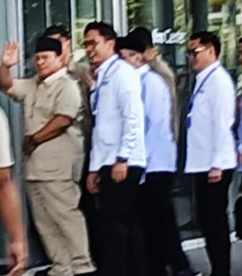 Prabowo Subianto (kiri) dan Joune Ganda (kanan)