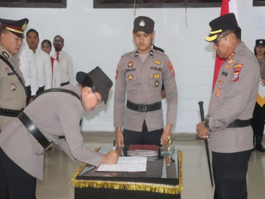 Kapolres Abdul Kholik Tegaskan Komitmen Integritas di Sertijab Polres Sangihe