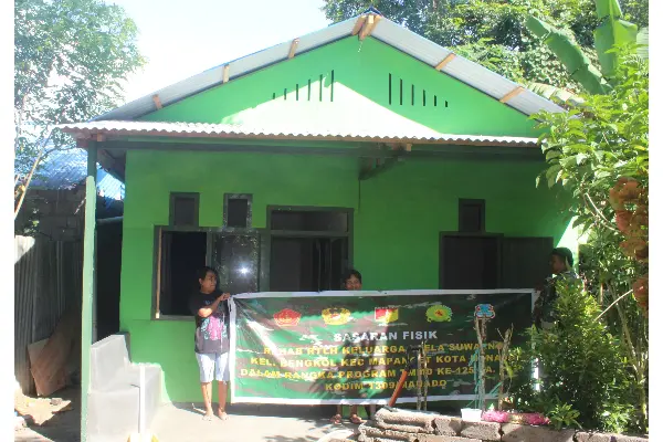 Dua Rumah Layak Huni Rampung, TMMD ke-125 Kodim 1309/Manado Bukti Nyata Kepedulian TNI