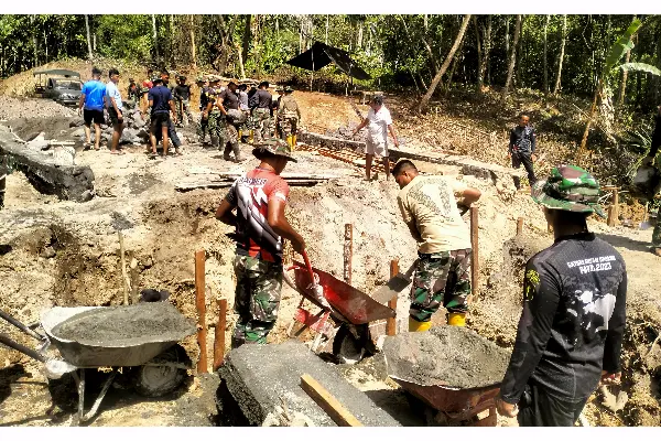 TMMD ke-125 Pacu Pembangunan Infrastruktur di Kelurahan Bengkol