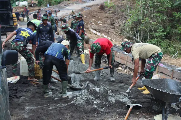 Progres Positif TMMD di Manado: Jalan Rampung, Dua Plat Duiker Dikebut