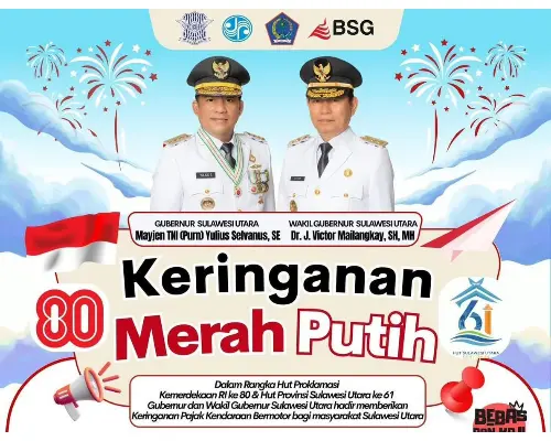Rayakan Kemerdekaan, Yulius Selvanus-Victor Mailangkay Bawa Kabar Gembira untuk Pemilik Kendaraan di Sulut