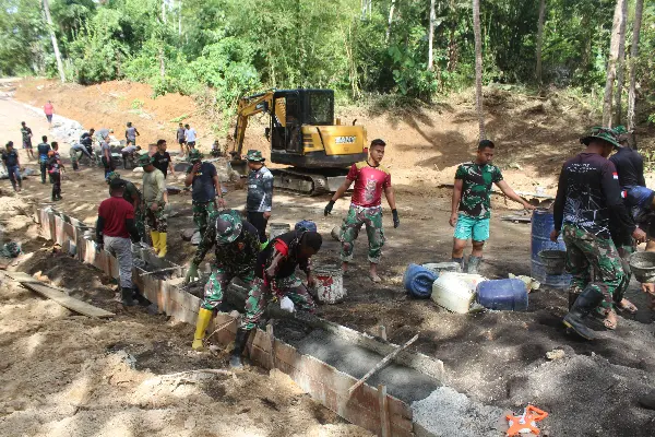 TMMD ke-125 Percepat Pembangunan Plat Duiker dan Manunggal Air di Manado