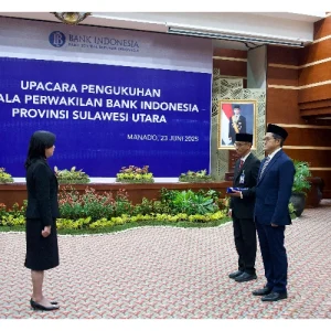 Deputi Gubernur Bank Indonesia Kenalkan Joko Supratikto sebagai Pemimpin Baru
