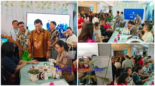 Wagub Victor Mailangkay Kunjungi Booth RSUP Kandou di Festival Sulut Sehat, Ikut Periksa Kesehatan