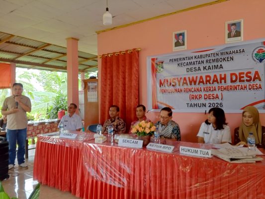 Desa Kaima Gelar Rapat Musyawarah Desa Tahun 2025 Camat Remboken Paparkan Begini. 8 Desa Kaima Gelar Rapat Musyawarah Desa Tahun 2025 Camat Remboken Paparkan Begini.