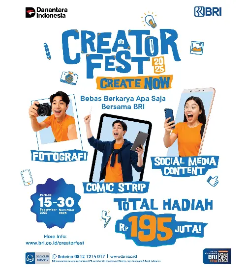 Hadirkan Creator Fest 2025, BRI Siapkan Wadah Kreativitas Masyarakat